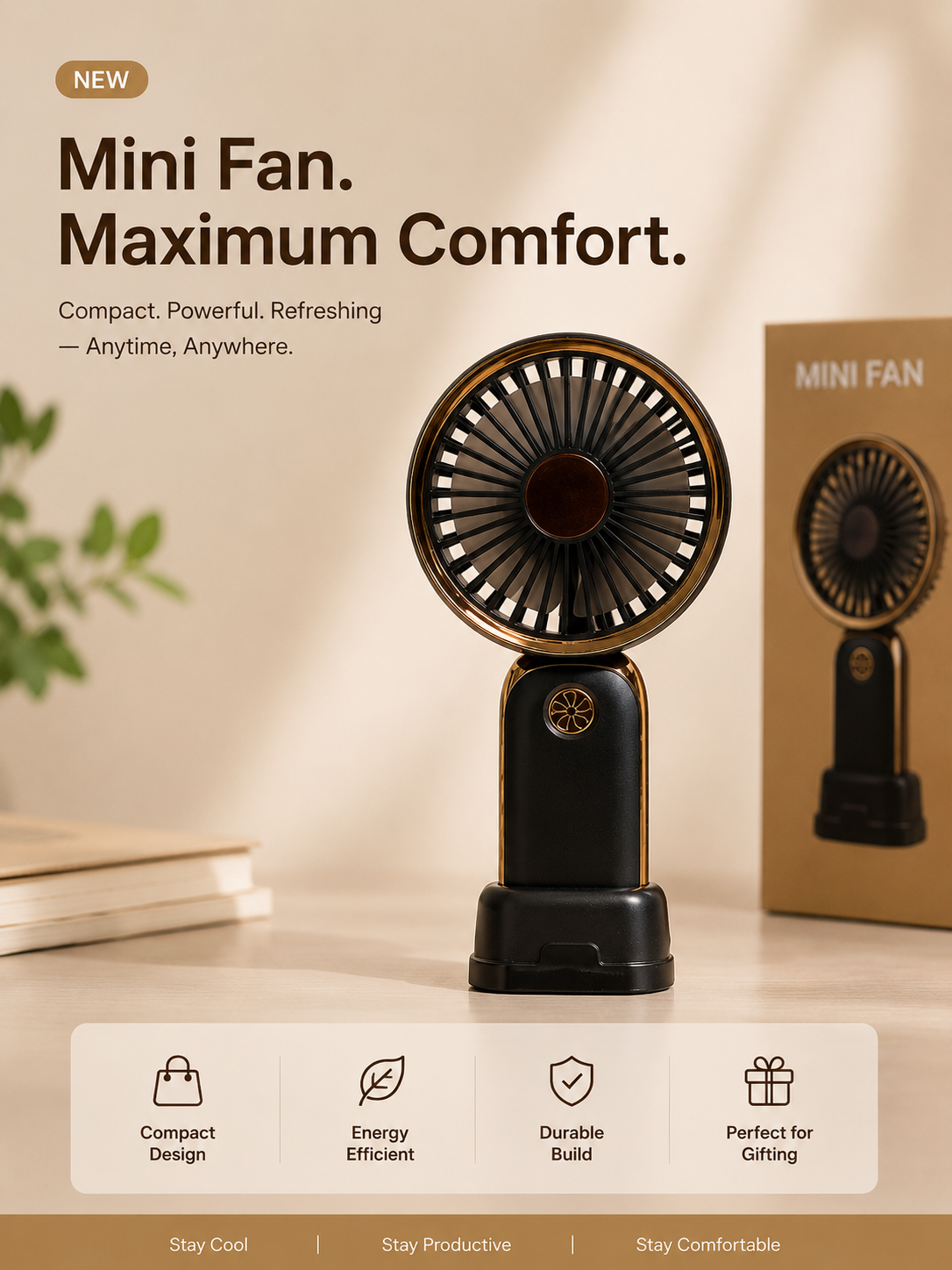 DanDi USB Rechargeable Fan DD-8024 – Mini Fan