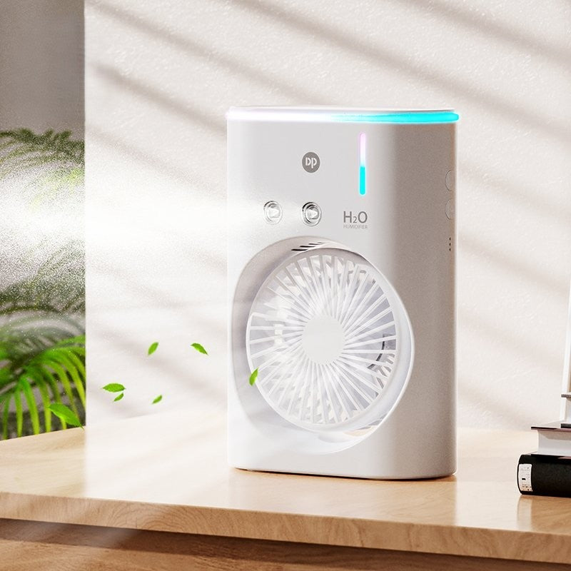 DP-7688 Mini Rechargeable Fan with Humidifier & Mist Spray