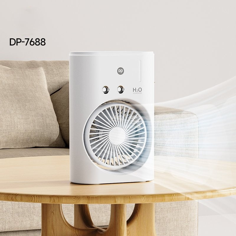 DP-7688 Mini Rechargeable Fan with Humidifier & Mist Spray