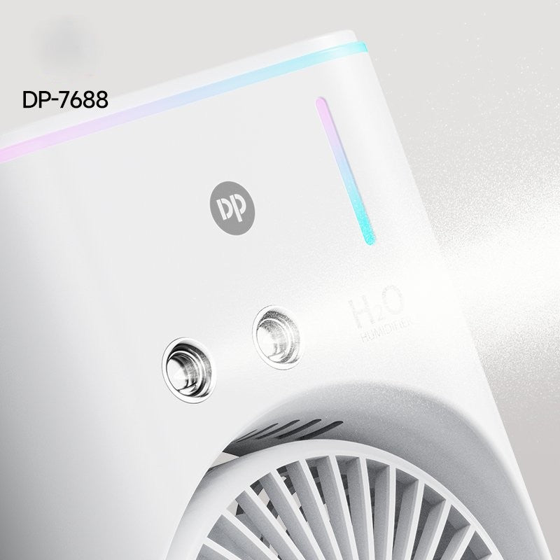 DP-7688 Mini Rechargeable Fan with Humidifier & Mist Spray