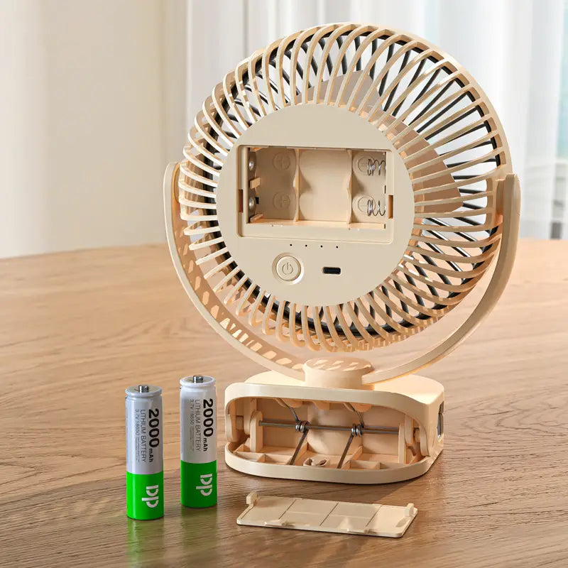 DP Mini Rechargeable Fan DP-7638 – Long Backup Portable Fan