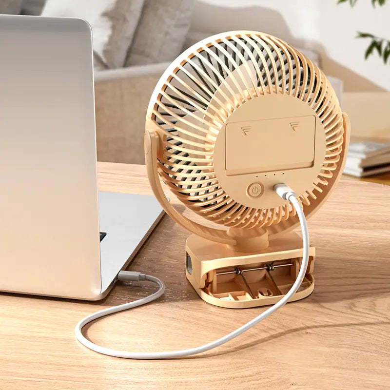 DP Mini Rechargeable Fan DP-7638 – Long Backup Portable Fan